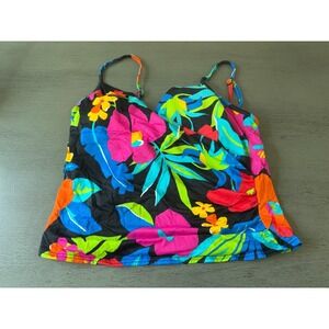 colorful BODY ID  swimsuit top tankini size 14